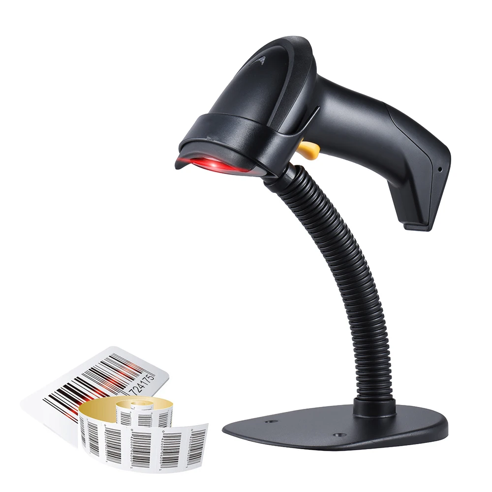 Scanner SchöN Automatische Handheld 1d Wireless Bt Barcode Tragbaren Scanner Reverse Scannen Mit Verstellbaren Ständer Für Android Ios Windows Seien Sie In Geldangelegenheiten Schlau