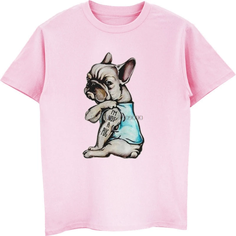 Модная мужская футболка Bioshick с французским бульдогом I'm Not A Pug французская