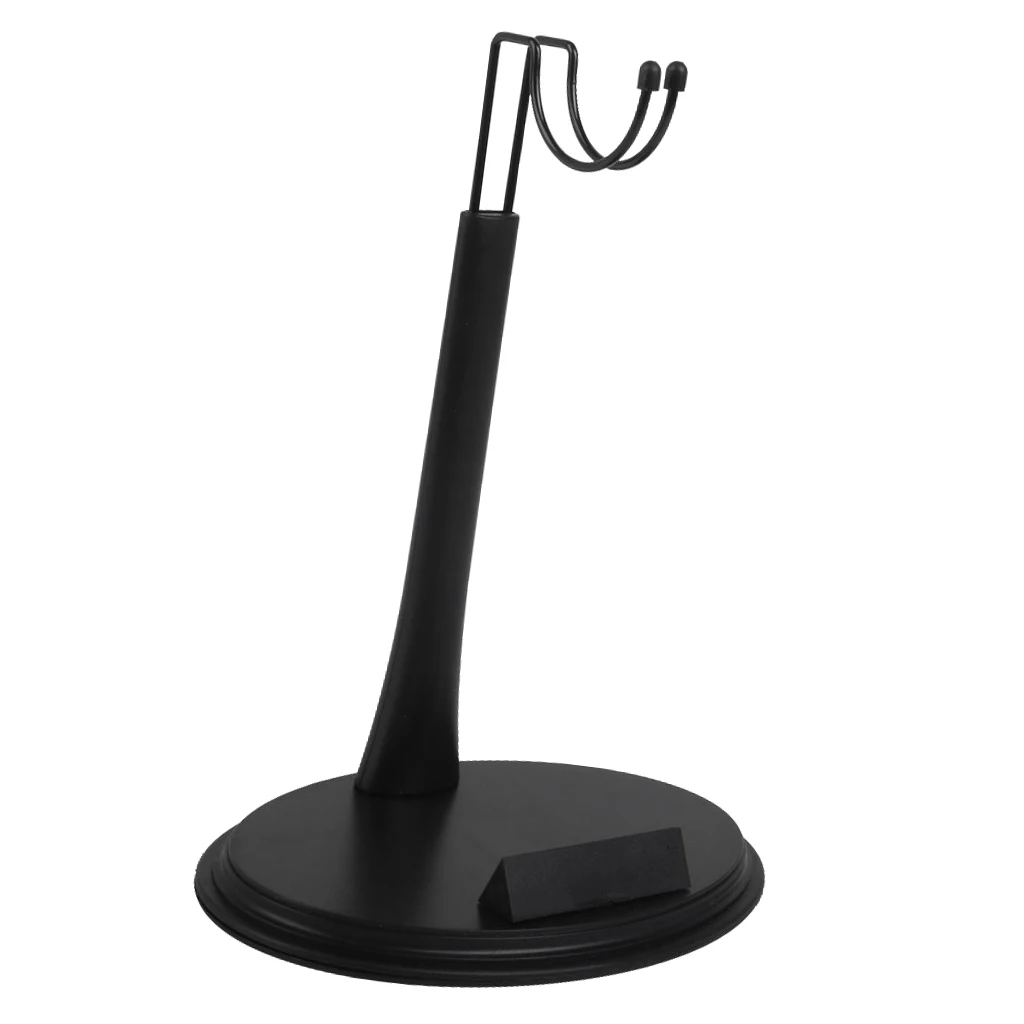 1/6 Scale Doll C-Type Display Stand Bear Holder Fits for 12inch Action Figures Black