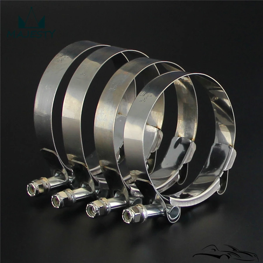 T Bolt Strength Silicone Hoses Clamps x 4 Pcs For 76mm 3"in Fuel