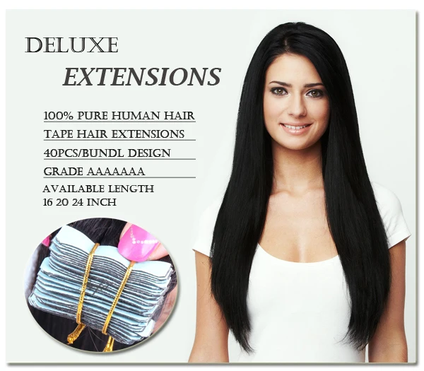 

Top Quality Tape Hair Extensions 100% 8A brazilian Virgin Human Hair Extensions Skin Weft Hair Extension 16-24 inch