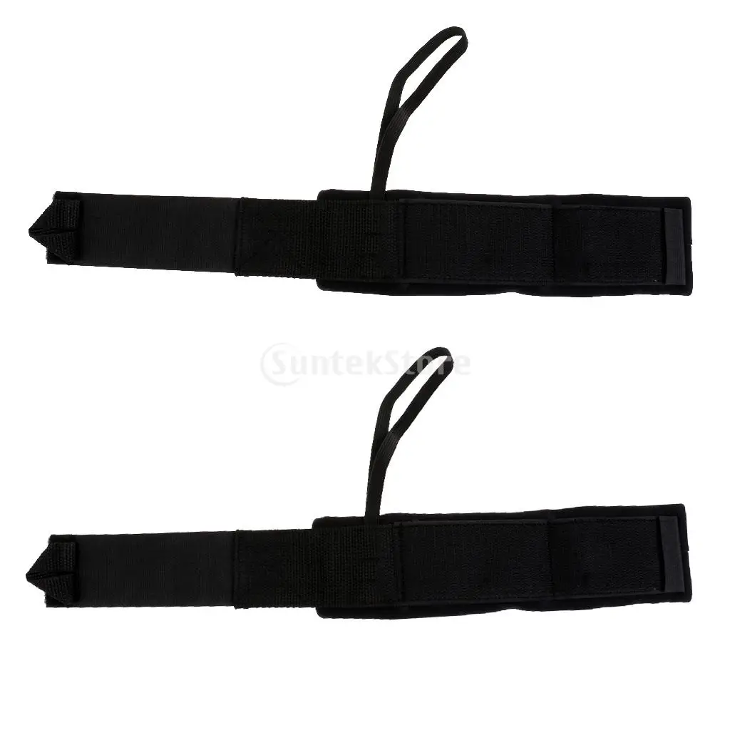 2 Pieces Adjustable Padded Neoprene Bodyboard Fin Tethers Fin Savers Swimming Flippers Ankle Strap Surfing Diving Accessories