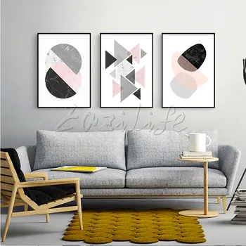 

Poster and print geometry,Nordic modern abstract watercolor on canvas,wall pictures for living room home decor ,cuadros art wall