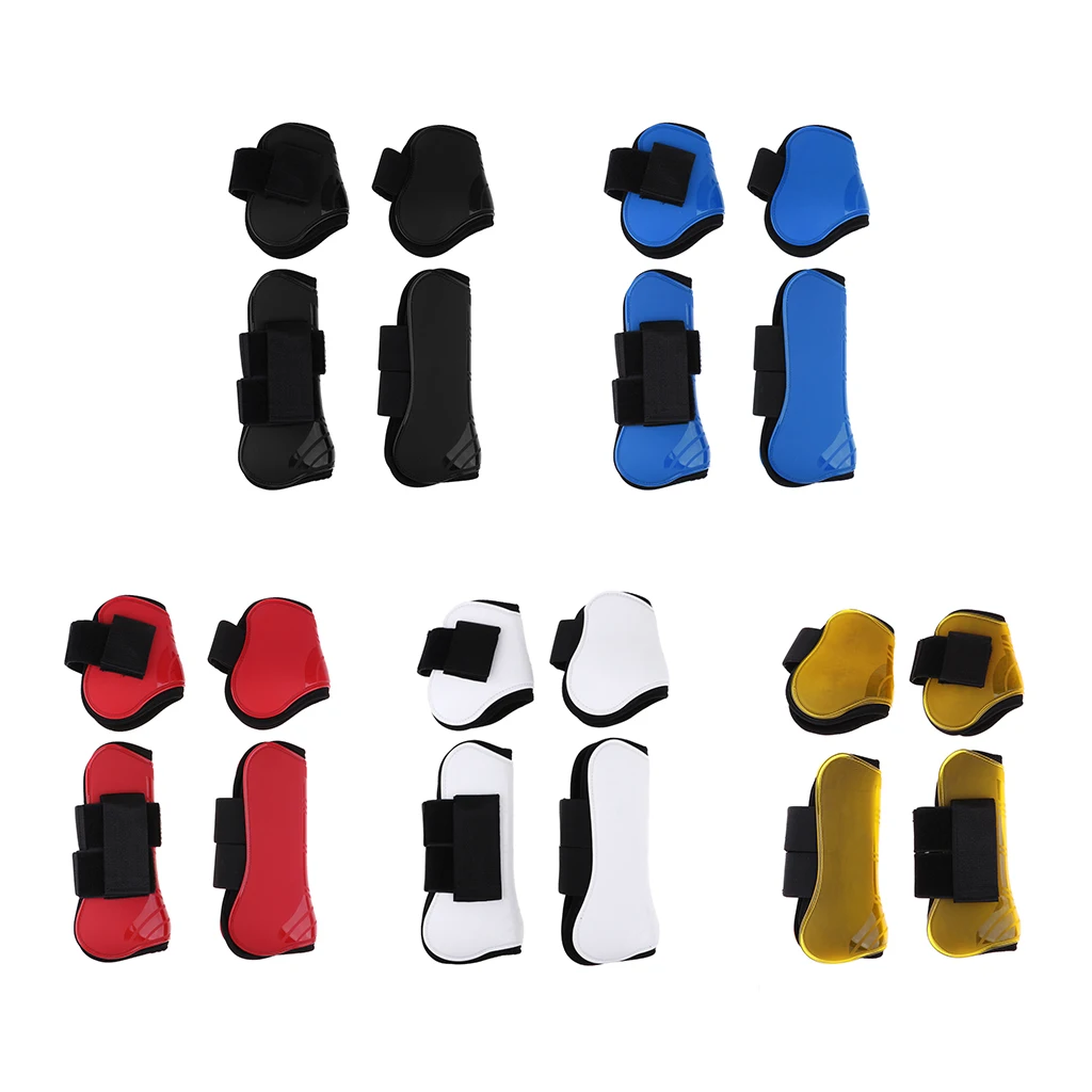 Set Of 4 pcs Brushing Boot Horse Stable Neoprene Travel Boots Leg Protection Wrap for Equestrian Performance Competition