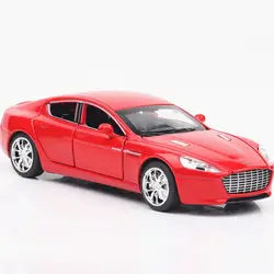 1/32 сплав литья под давлением Шесть Дверей Aston Martin модель автомобиля красный/синий/желтый со звуком и светом коллекция автомобиля игрушки