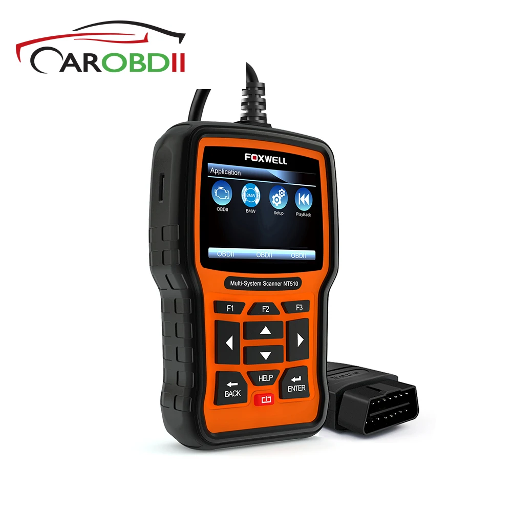 FOXWELL NT510 автомобильные сканер для BMW Mini Rolls-Royce Obd2 читатель кода антиблокировочная