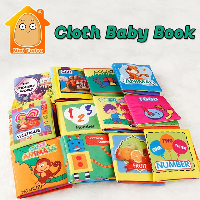 Baby 6PCS Cloth Book Cartoon Newborn Intelligence Development Soft Quiet Book Set Early Learning Educational Toys For Kids 1