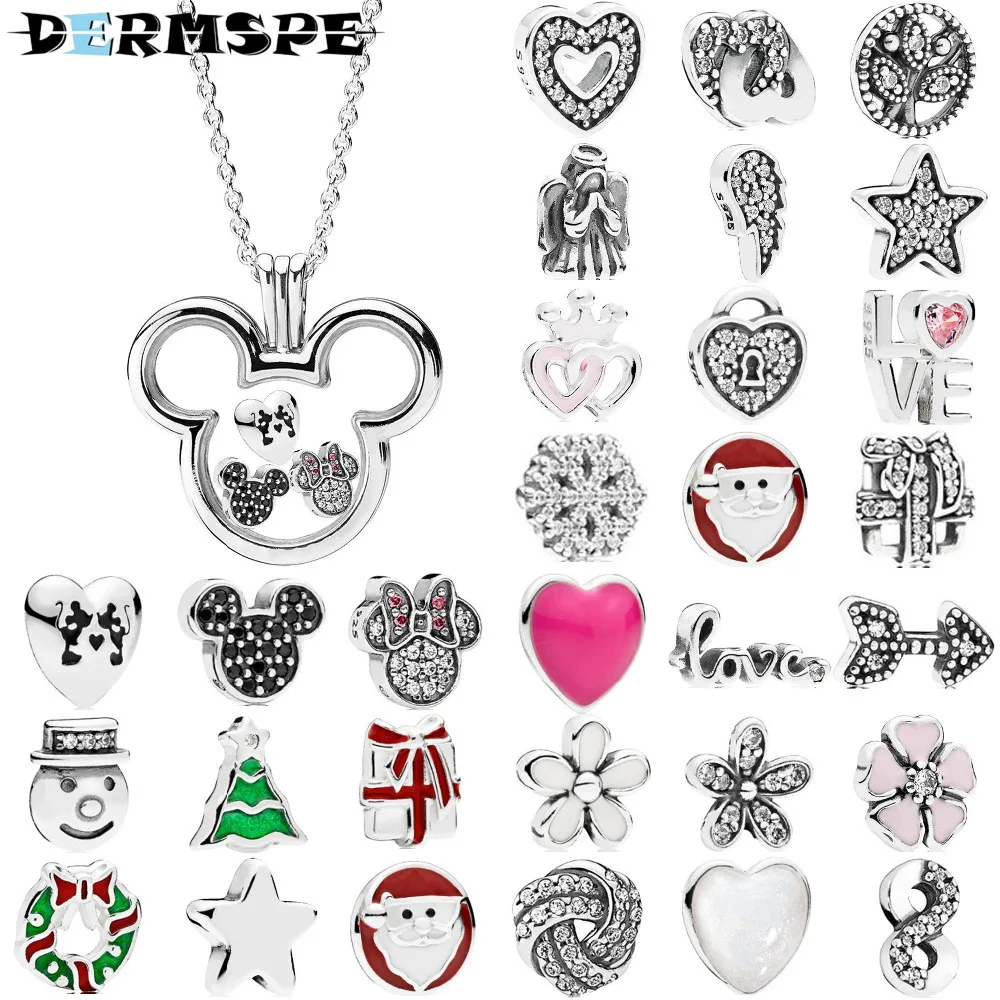 

DERMSPE Sterling Silver S925 Petite Memories necklace Sets Fit Diy Original Charm Jewelry Women Fashion Gift 796344EN16