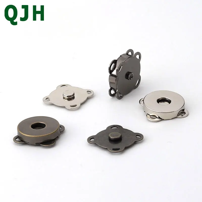 

5pcs/lot Metal plum-shaped Magnetic Snaps Closures Sewing Button Sewing Accessories For Wallet /Coat 3 Colors 3 Size Available