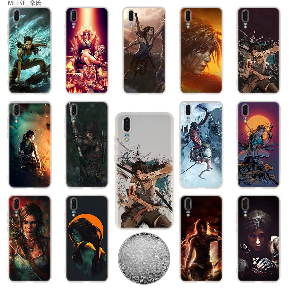 

Lara Croft Tomb Raider TPU Cover Phone Cases Soft For Huawei P 20 pro P10 Plus P9 P8 lite 2017 P30 pro samrt 2019 Nova 3e