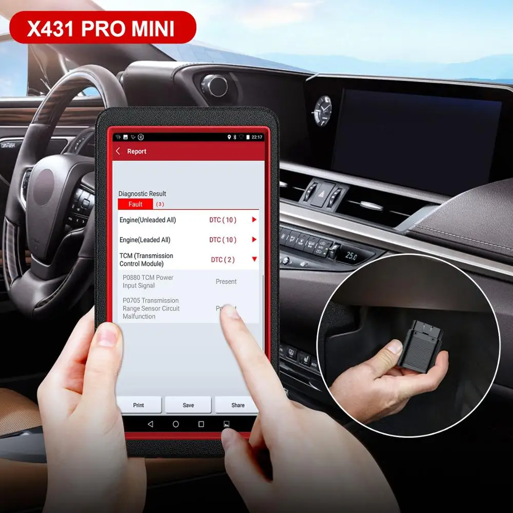 LAUNCH X431 Pro мини автомобильный диагностический инструмент через WiFi/Bluetooth полные