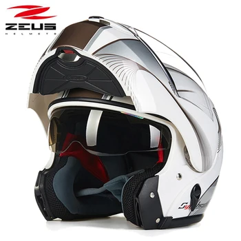 

ZEUS Modular Bluetooch helmet Protective Gear full face motorcycle double lenses capacete 3000A