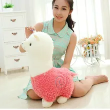 Прекрасный большой плюшевые овец игрушка Творческая Бог Зверь кукла розовый альпака игрушка подарок около 50 см