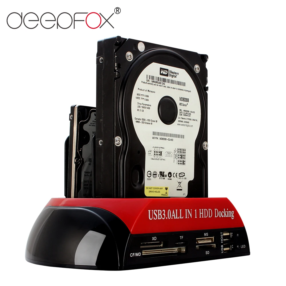 IDE SATA двойной все в 1 2 5 3 дюймов Hdd док станция жесткий диск SD/картридер USB 0 ЕС