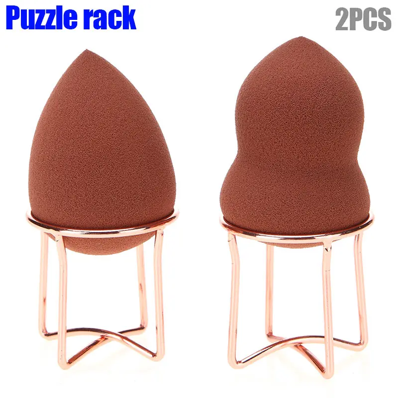

New 2Pcs Makeup Beauty Egg Powder Puff Sponge Display Stand Drying Holder Racks For Wome Lady HB88