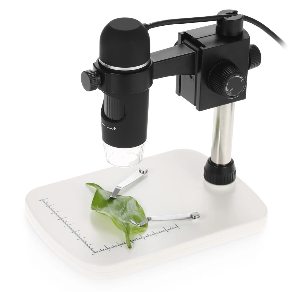 

Professional 10-300X 8 LED USB Digital Microscope Zoom Endoscope Magnifier with Base True 5.0MP Camera Adjustable Stand