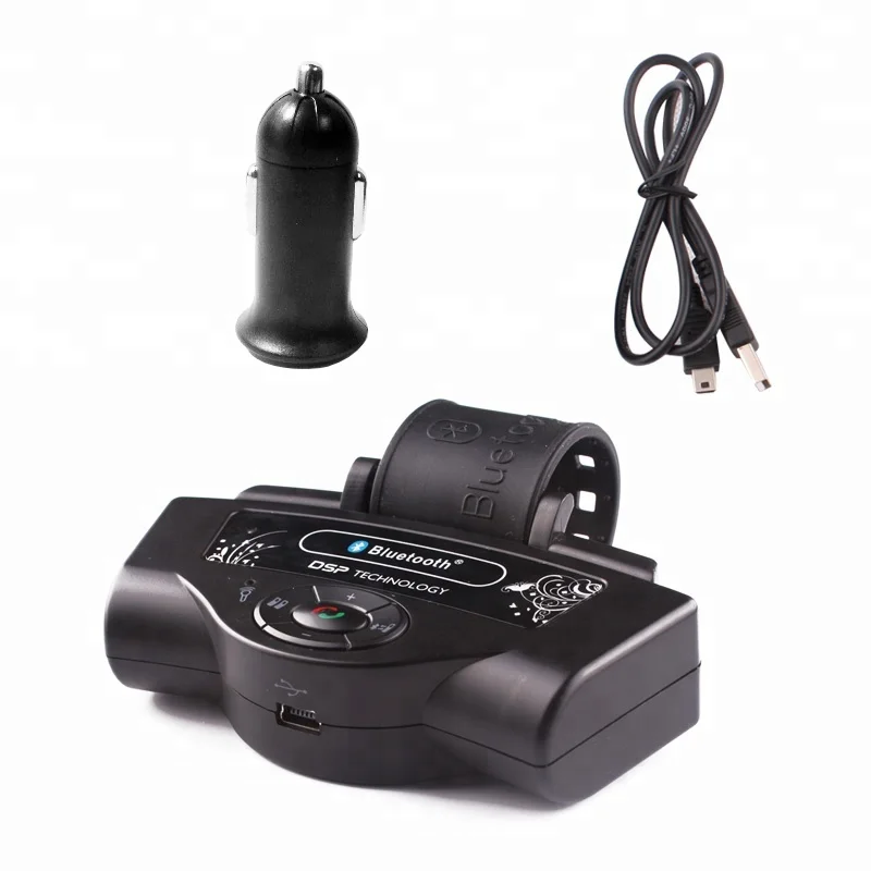 Steering Wheel Hands Free Bluetooth FM Transmitter USB Mp3 Player Car MP3 Player Media Button Car Kit for Iphone Android