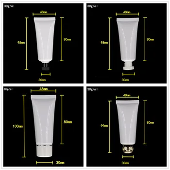 

30g shiny white Cosmetic Cream Tube,Plastic Soft tube,for eye cream/gel/mildy wash/essence fluid/hand cream/sample container