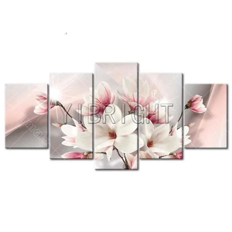 

5d Diy Diamond Painting 5 Pcs Set Multi-Picture Orchids Flower Diamond Embroidery Full Round Of Rhinestones Decor Mosaic Yn
