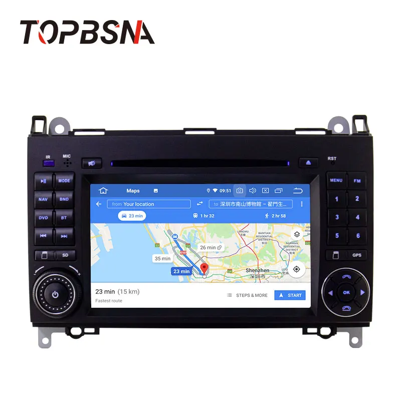 Excellent TOPBSNA Android 9.0 2 din Car DVD Radio for Mercedes Benz B200 A B Class W169 W245 Viano Vito W639 Sprinter W906 WIFI GPS Navi 2