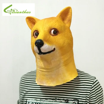 

Crazy Dog Mask Novelty Creepy Halloween Costume Props Interesting Birthday Party Mask Latex Silicone Rubber Face Masks 1pcs