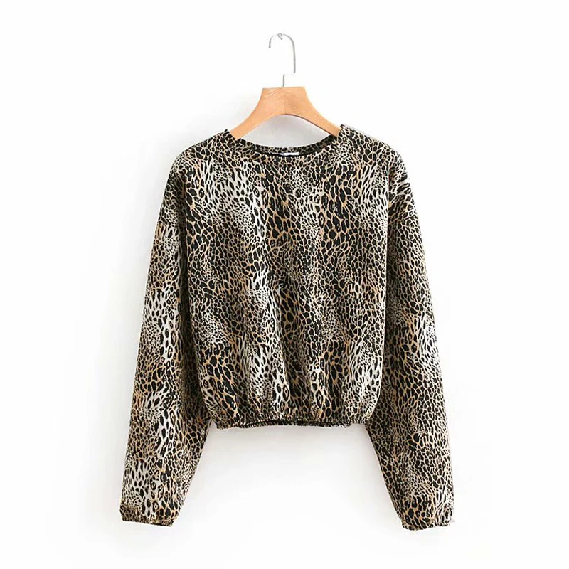 Geckoistail 2018 Autumn Fashionable Print Sweatshirts Lantern Sleeve O-Neck Pullovers Tops Female Streetwear Hoodies | Женская одежда