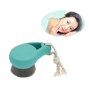 

Blue Color Bamboo Charcoal Facial Cleaning Brush Soft Hair Face Wash Brushes Pore Cleanser