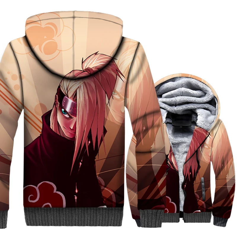 qyf jr3 Invierno Harajuku Polar Hoodie Anime Naruto Caliente Hombres 094 Jr3 Para Hombre Sudadera 3d jr3 072 Japón Kakashi Hatake Con Chaqueta Grueso 078 Impresión qyf Ninja Capucha qyf Capa 6xwxFA7p
