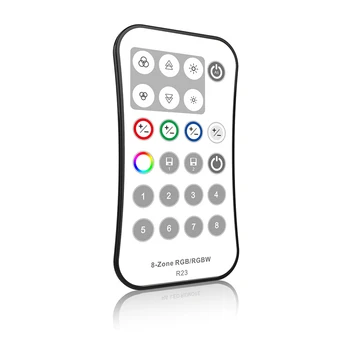 

R23;8 zone RGB/RGBW remoter;2.4GHz; adjust brightness and speed;Adjust R/G/B brightness respectively