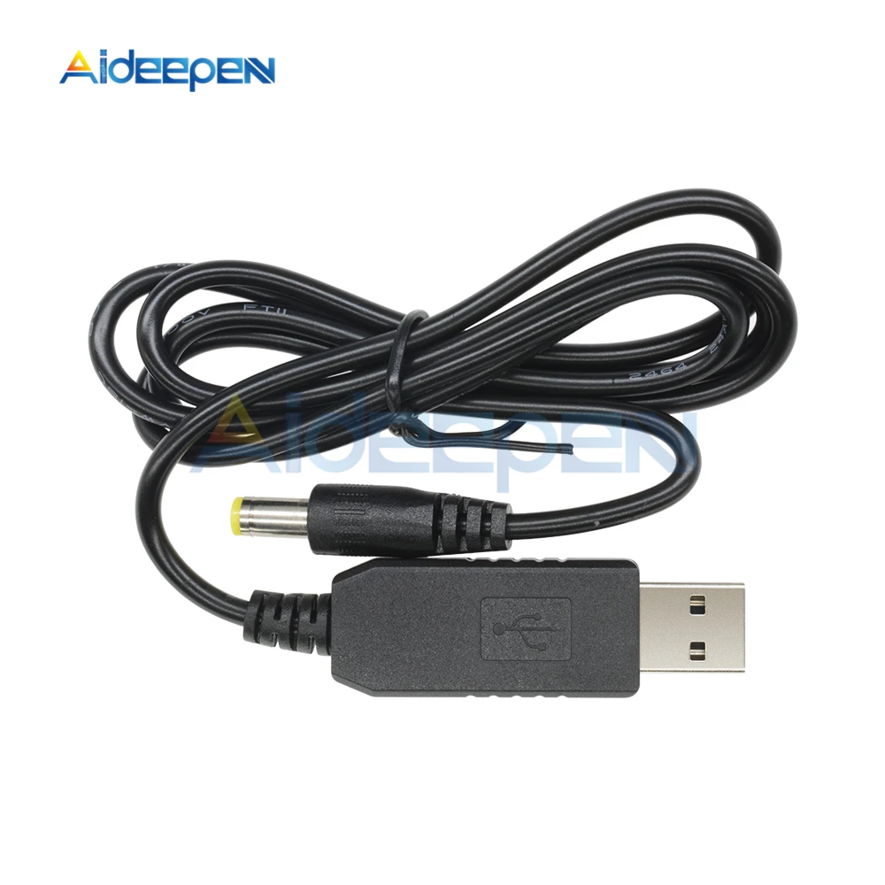 USB DC 5 в к DC 12 В повышающий кабель модуль конвертер Мужской Разъем 2,1x5,5 мм