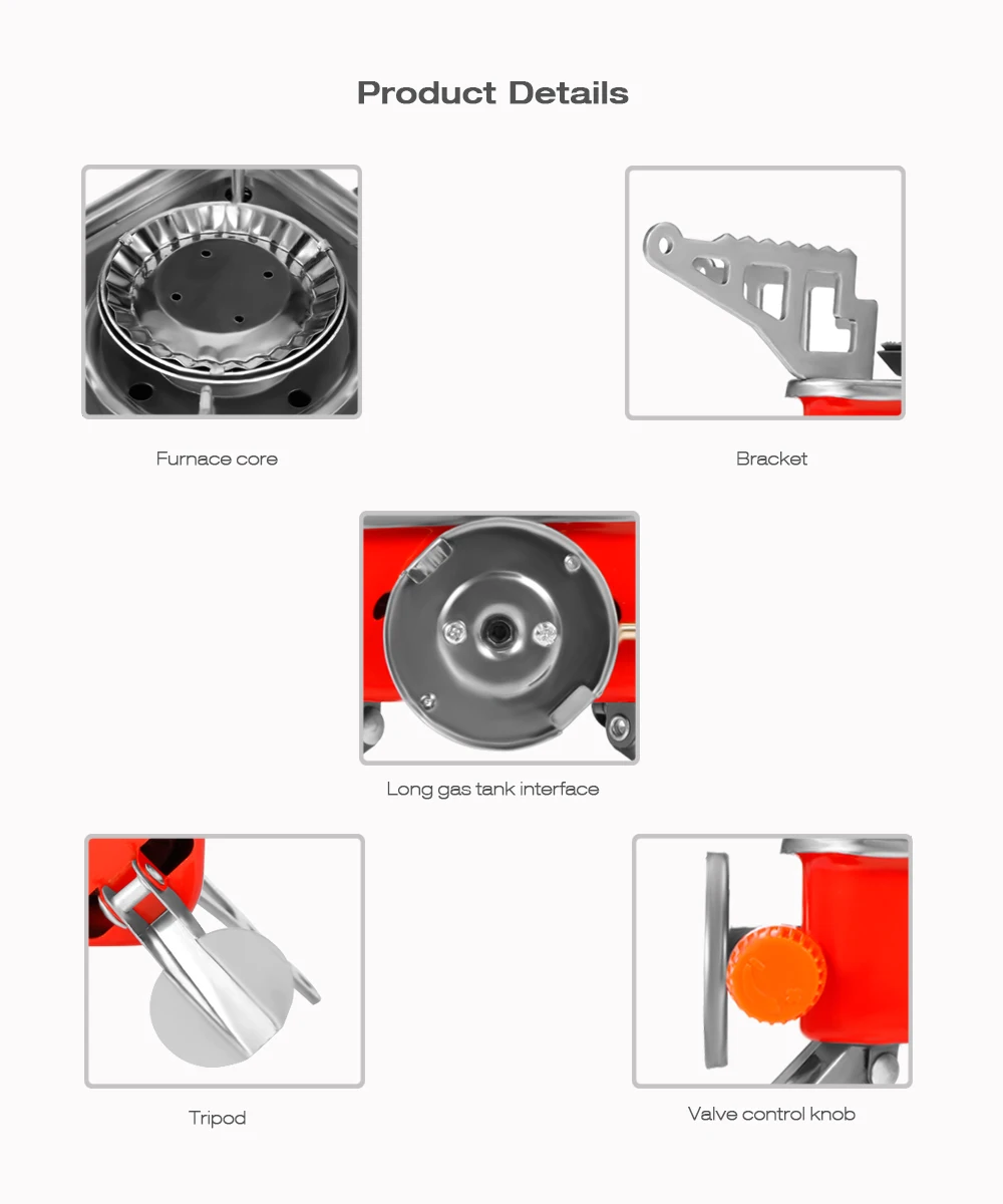 Portable Card Type Outdoor Campaign Butane Gas Stove Burner