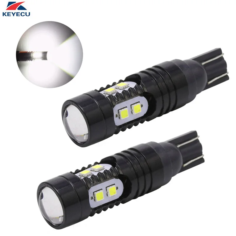 KEYECU 2X Белый T10 194 921 168 2323 50 Вт высокомощный Задний габаритный фонарь с объективом