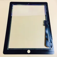 9,7 ''ЖК-дисплей сенсорный экран для iPad 3 4 iPad3 iPad4 сенсорный экран панель планшета сенсор дигитайзер Переднее стекло без IC кнопка Home