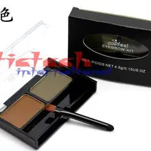 Dhl ИЛИ ems 200 Наборы глаз бровей порошок Палитра Водонепроницаемый и доказательство кисти для бровей