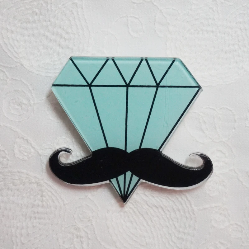 Beard Diamond Free Shipping Acrylic Pin Badge Clothes Badges Package | Дом и сад
