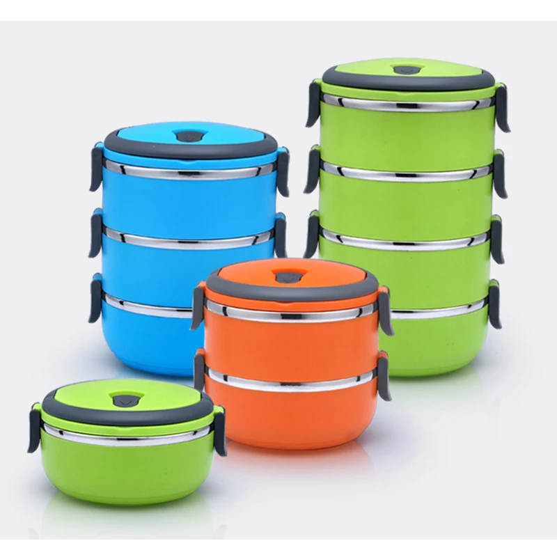 Thicken Stainless Steel Lunch Box Portable Bento Insulated Kid Food Container Picnic Leak-Proof Case Fruit | Дом и сад