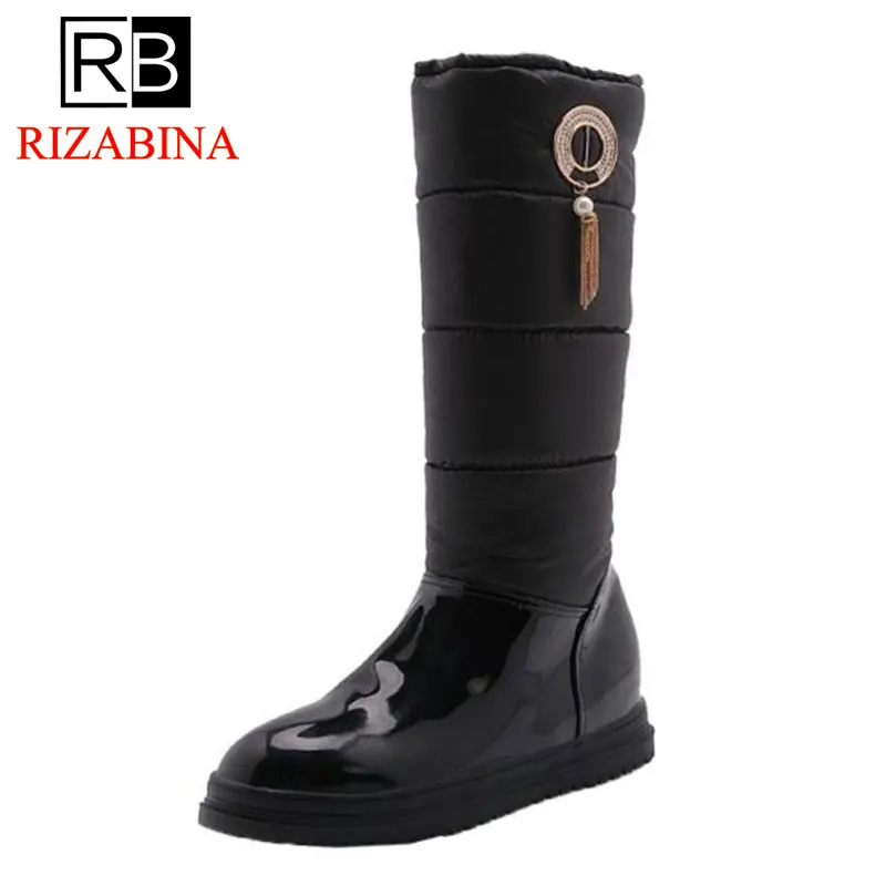 RizaBina Размеры 33 43 женские ботинки на плоской подошве с Плюшевым Мехом женская