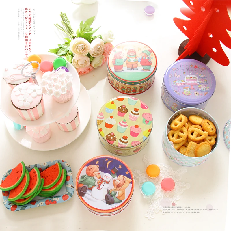 Download Free Shipping!6pc Handmade Cookies Biscuit Tin Round ...