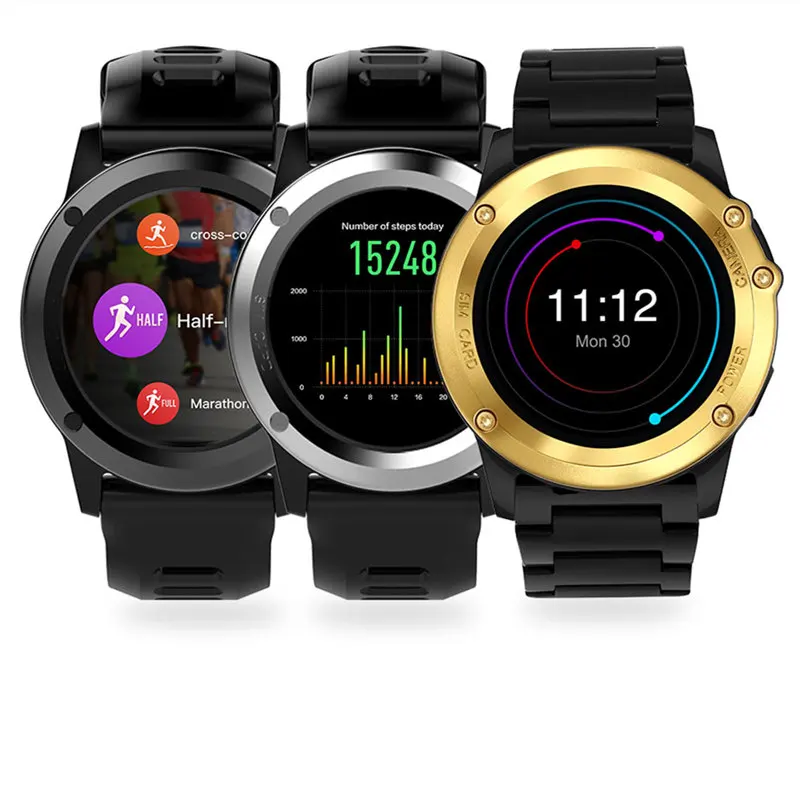 microwear h1 с пульсометр gps WI-FI 5MP камеры smartwatch 1,39 дюйма 400*400 4 GB rom MTK6572 наручные часы Мужчины