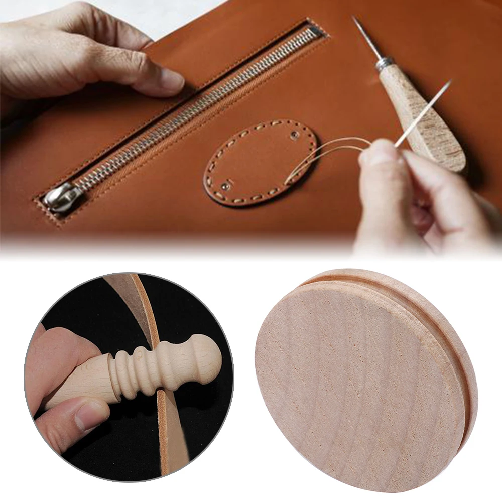Многоразмерный кожаный инструмент для кожевенного ремесла, инструмент для полировки, инструмент для фрезерования кожи, многоразмерный Круглый Деревянный инструмент для рукоделия кожи