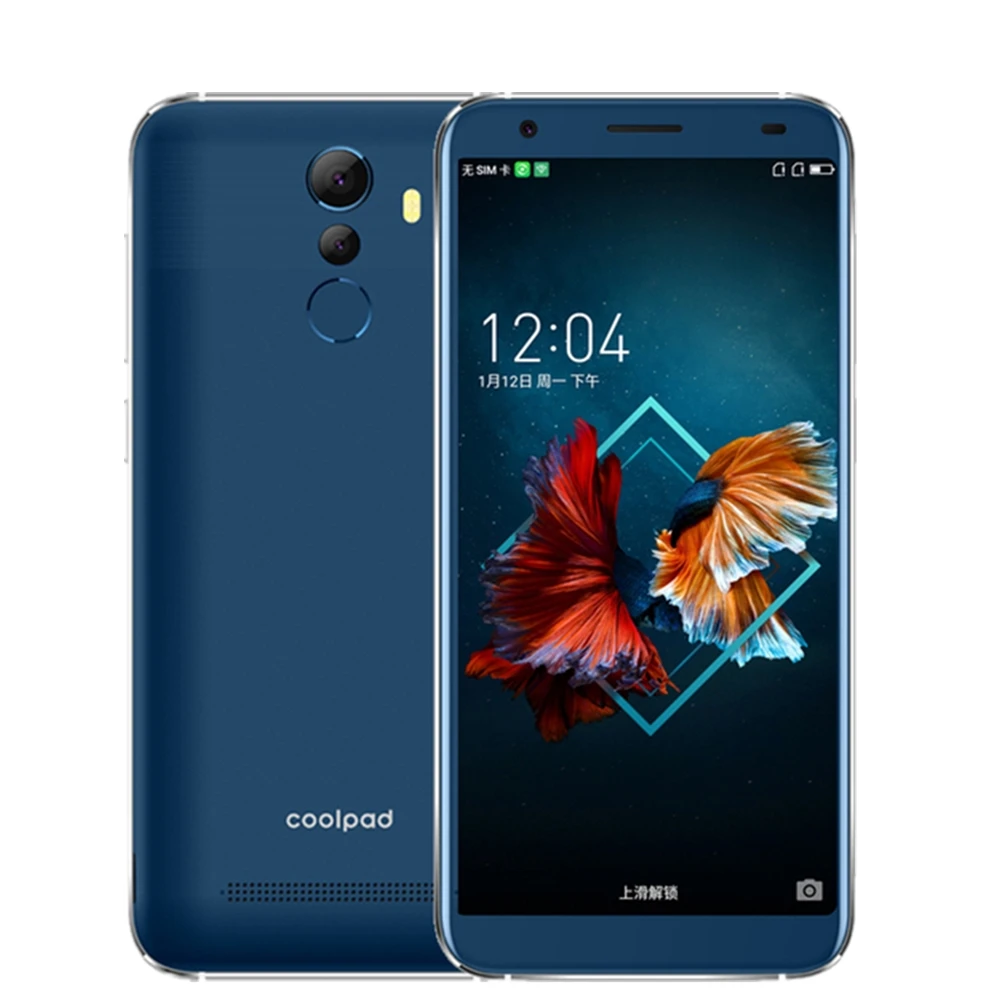 

Coolpad N3D 1821 4G LTE Smartphone SC9580K Quad Core 2GB 16GB 5.45" 18:9 Android 8.1 8MP 2500mAh Fingerprint ID Mobile Phones