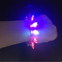 Led Wedding Dress Flashing Bracelet Light Up Acrylic Bangle For Party Bar Halloween Chiristmas Child Gift