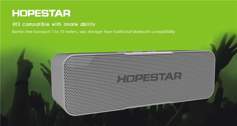 HOPESTAR H13 Bluetooth динамик беспроводной сабвуфер двойной бас стерео Поддержка USB TF AUX FM с зарядным устройством для телефона