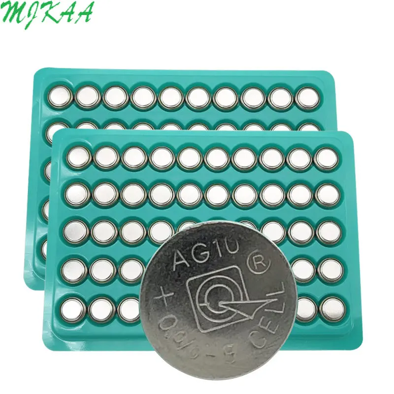 

100 x G10 Button Batteries AG10 LR1130 1130 SR1130 389A LR54 L1131 189 389A 75mAh Capacity 1.5V Button Battery