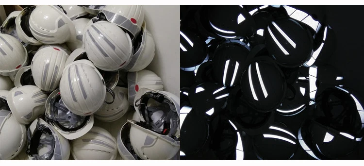 Защитный шлем Светоотражающая полоса Рабочая крышка высокопрочный ABS материал Инженерные строительные шлемы Рабочая защитная жесткая шляпа