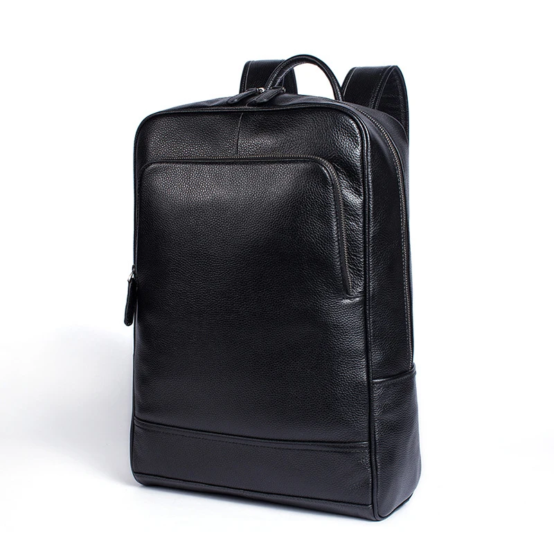 

100% Cow Genuine Leather Men Backpacks Fashion Real Natural Leather Student Backpack Boy Luxury Brand Lager Computer Laptop Bag