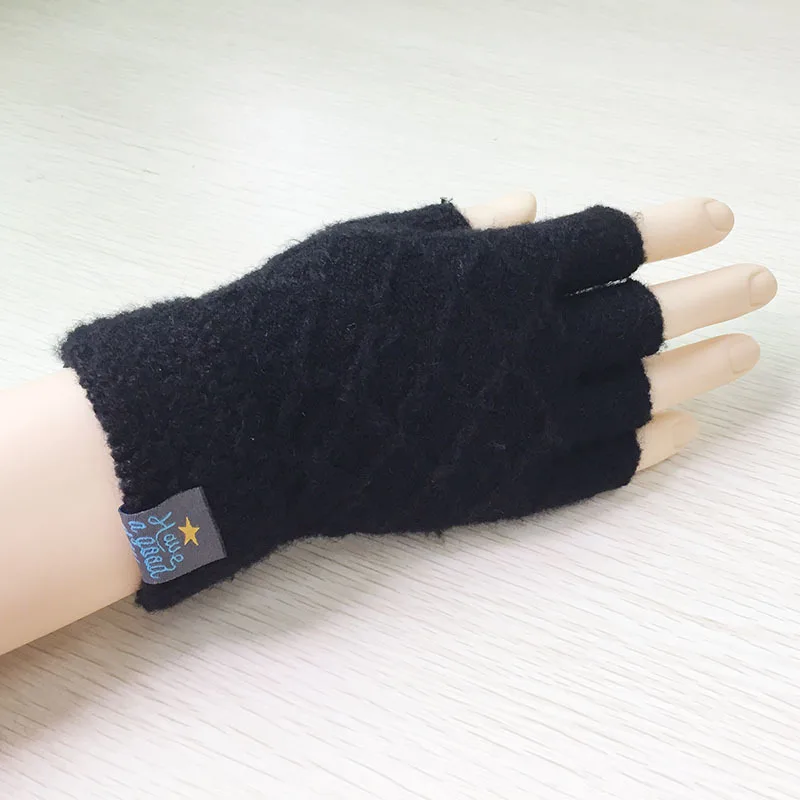 18 новые осенние и зимние вязаные кашемировые перчатки на половину пальцев мужские и женские холодные и теплые точки относятся к утолщение