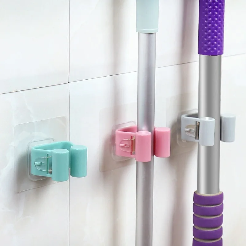 

Wall Mounted Mop Bar Organizer Holder Brush Broom Hanger Storage Rack Kitchen Organizer Bathroom Cleaning Tools Wall Housekeeper