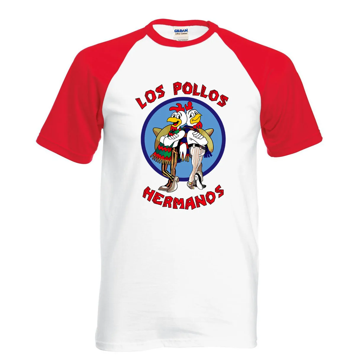 Футболка с надписью «Breaking Bad» LOS POLLOS Hermanos, футболка с изображением братьев цыплят, Горячая Распродажа, летняя хлопковая модная футболка-реглан для фанатов
