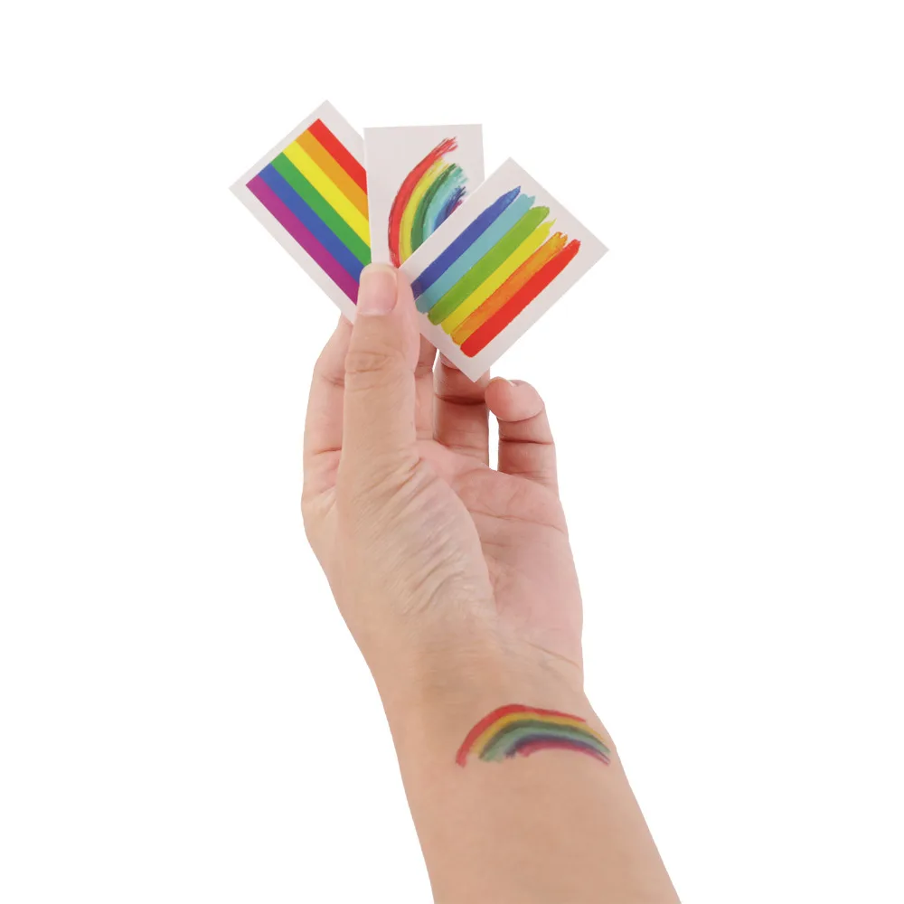 30 шт различных геев Водонепроницаемый флаг радуги наклейки s татуировки лицо Косметика красочные наклейки 3,0/5,0 см